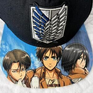Attack on Titan black SnapBack hat official  merch
